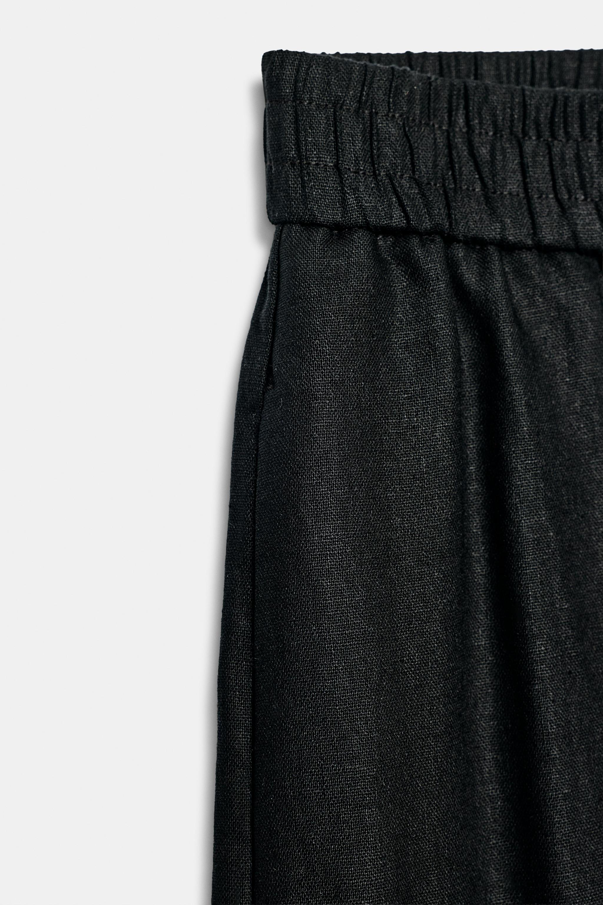 LINEN STRAIGHT LEG PANTS